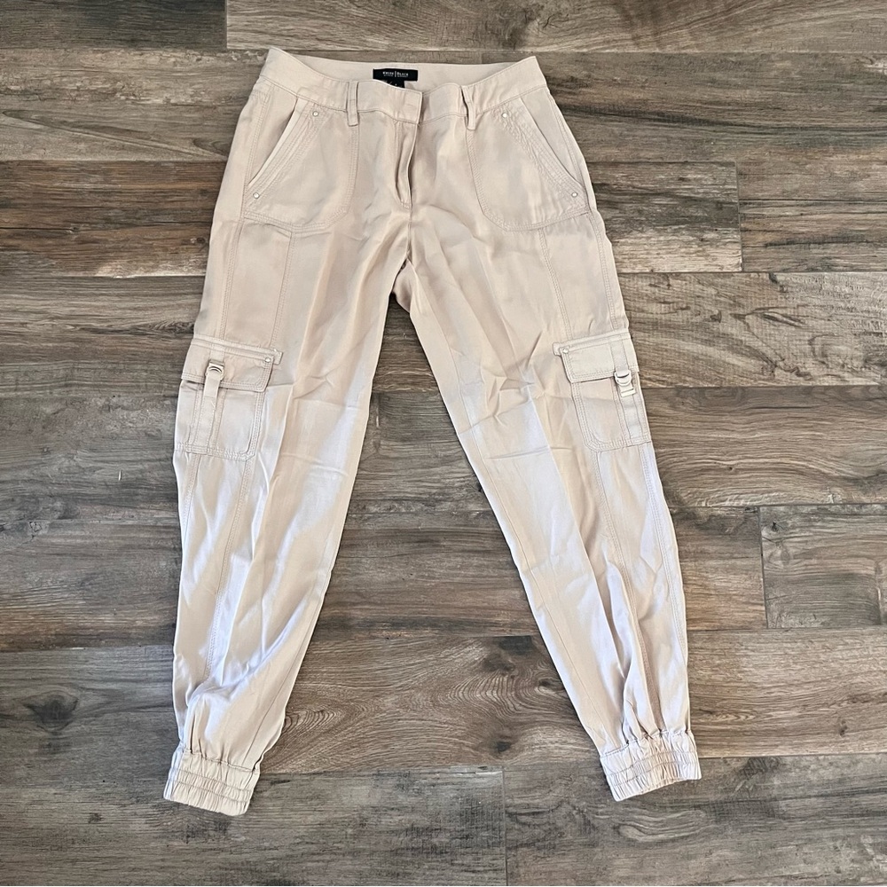 White House Black Market tan cargo pants size 4